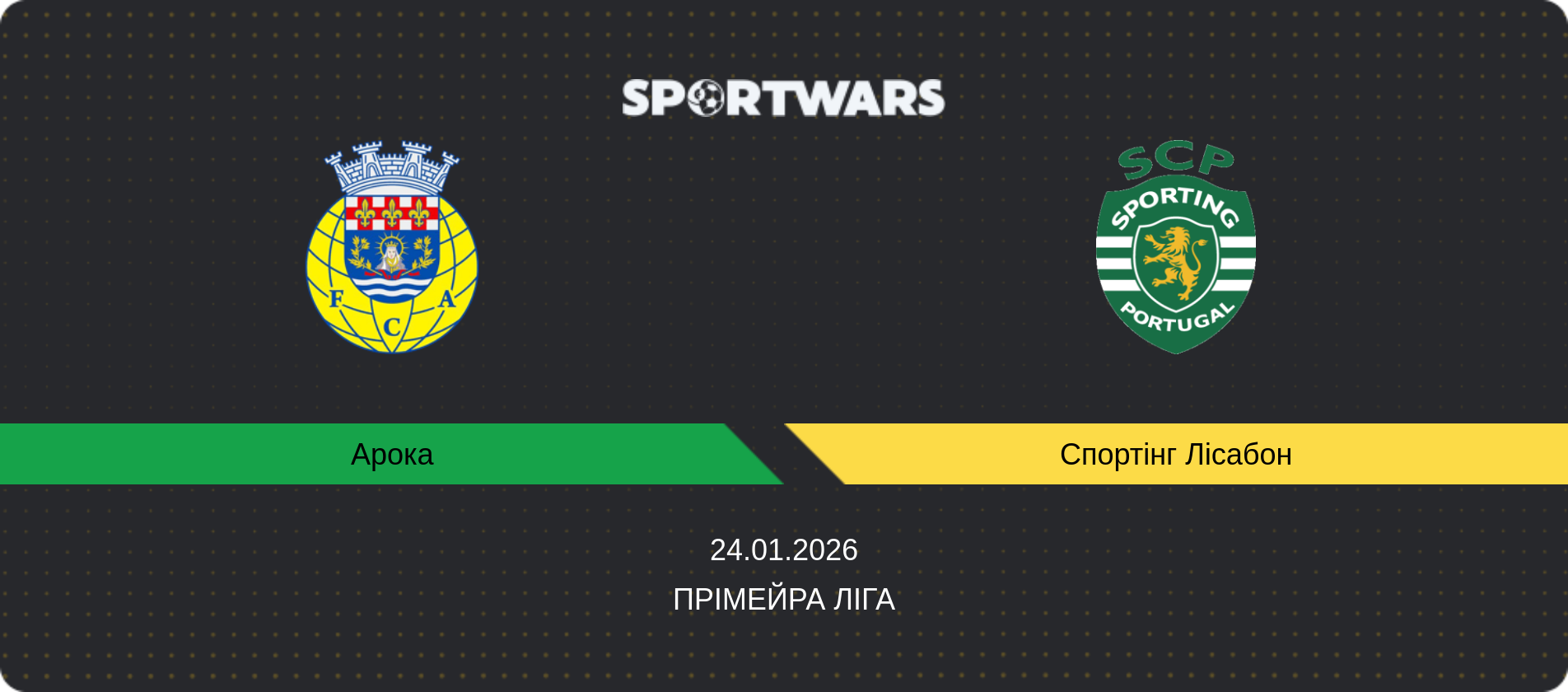 Прогноз матчу Арока - Спортінг Лісабон, Прімейра Ліга, 24.01.2026