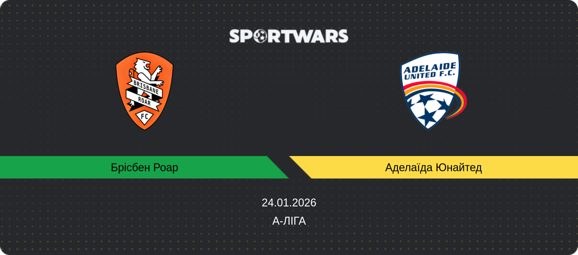 Прогноз матчу Брісбен Роар - Аделаїда Юнайтед, А-Ліга, 24.01.2026