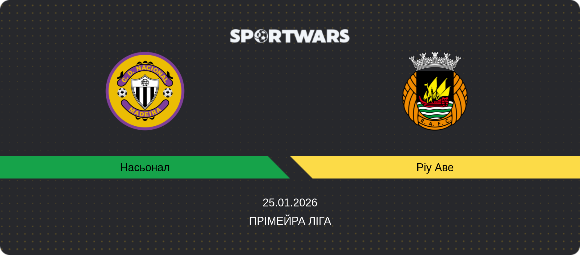 Прогноз матчу Насьонал - Ріу Аве, Прімейра Ліга, 25.01.2026