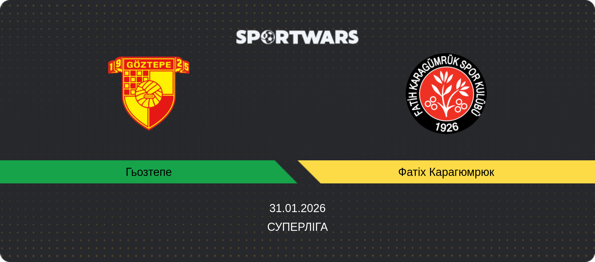 Прогноз матчу Гьозтепе - Фатіх Карагюмрюк, Суперліга, 31.01.2026