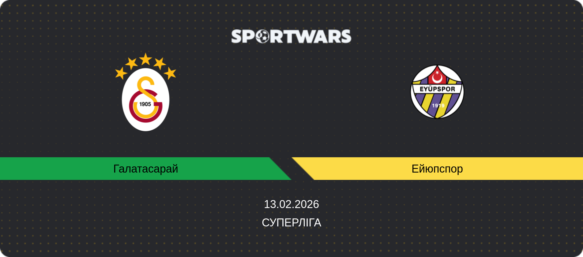 Прогноз матчу Галатасарай - Ейюпспор, Суперліга, 13.02.2026