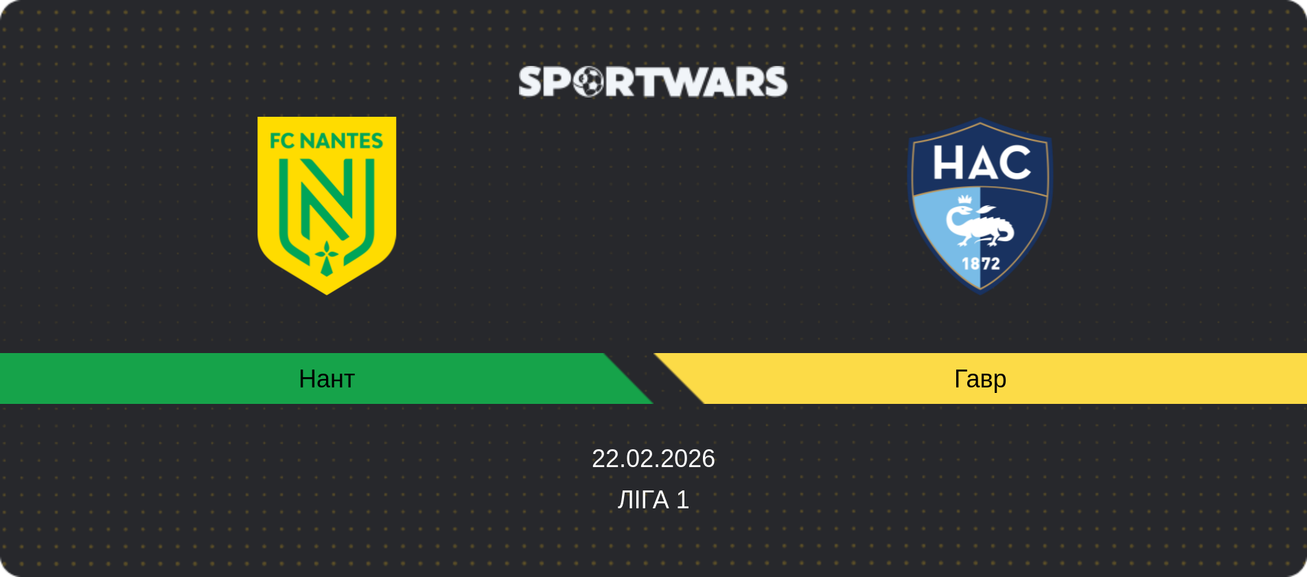 Прогноз матчу Нант - Гавр, Ліга 1, 22.02.2026