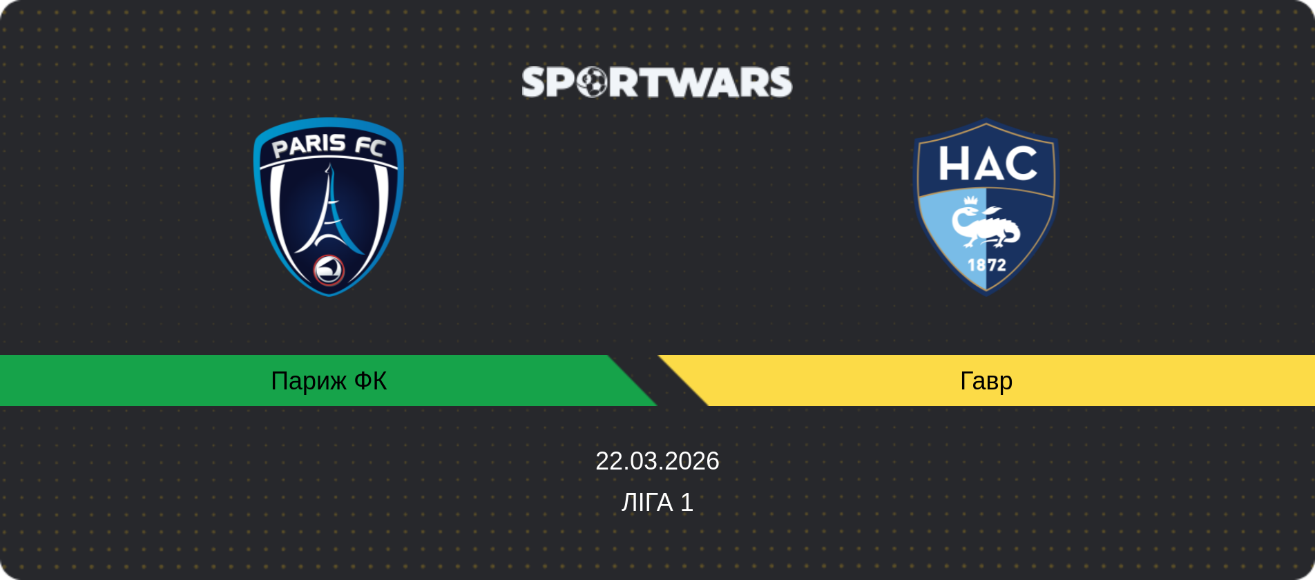 Прогноз матчу Париж ФК - Гавр, Ліга 1, 22.03.2026