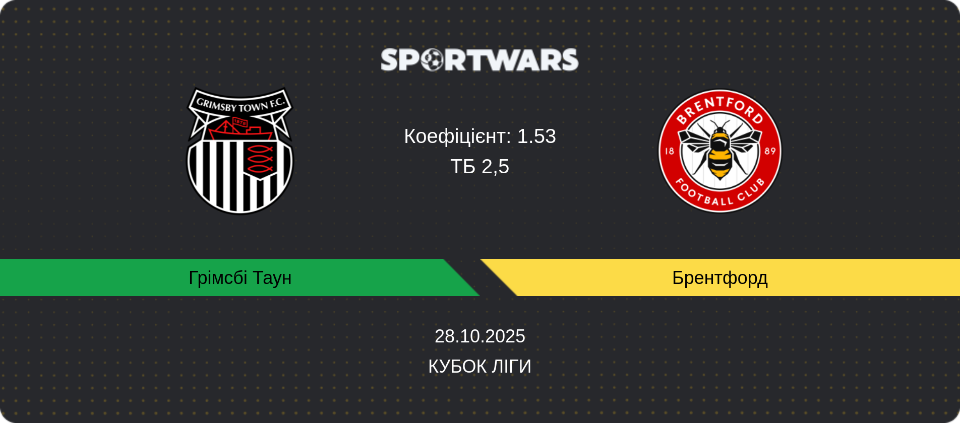 Прогноз матчу Грімсбі Таун - Брентфорд, Кубок ліги, 28.10.2025