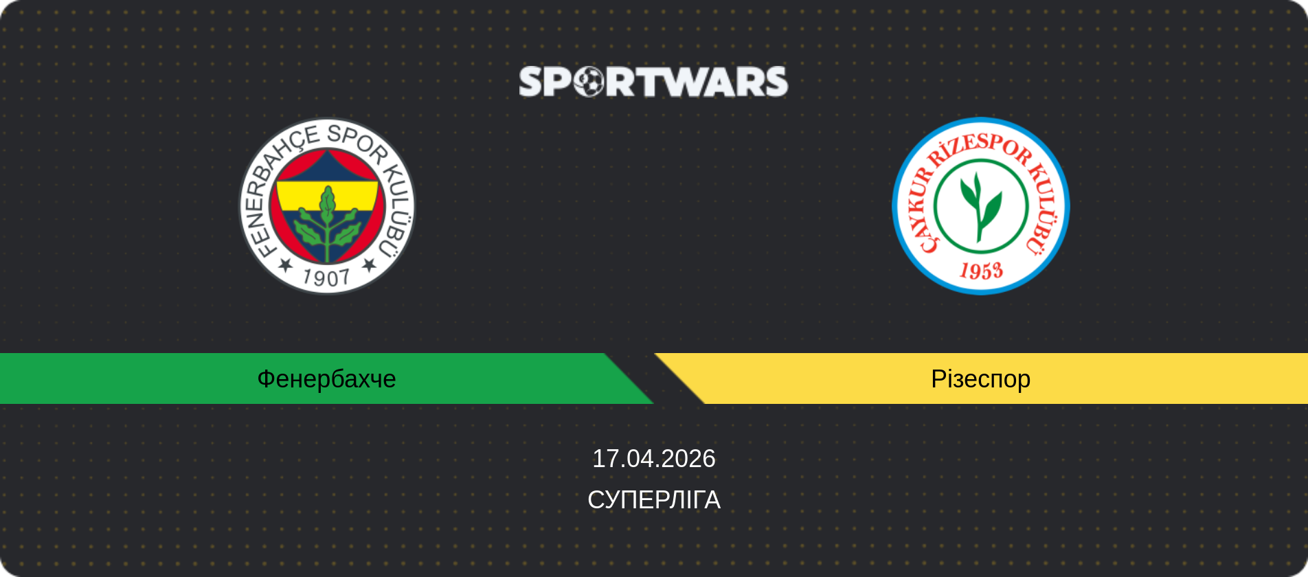 Прогноз матчу Фенербахче - Різеспор, Суперліга, 17.04.2026