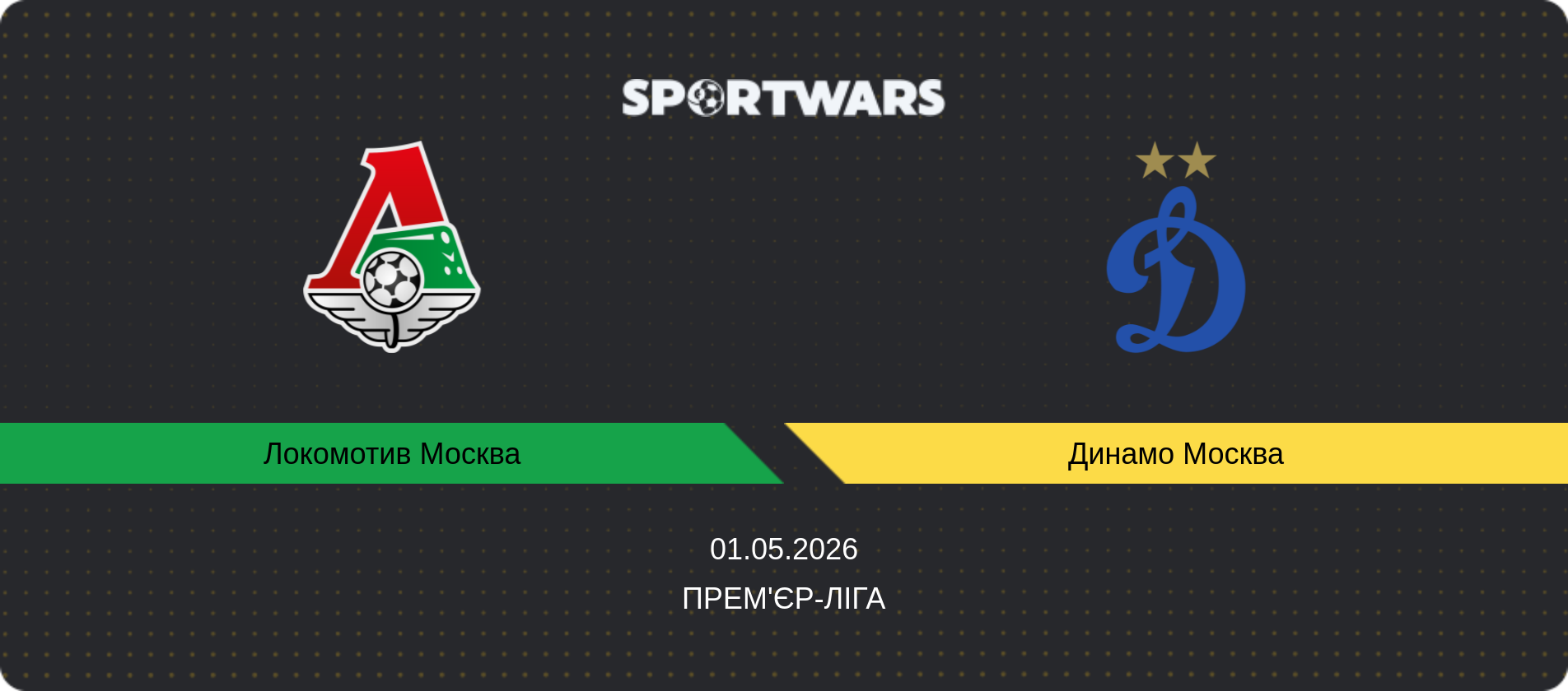 Прогноз матчу Локомотив Москва - Динамо Москва, Прем'єр-ліга, 01.05.2026