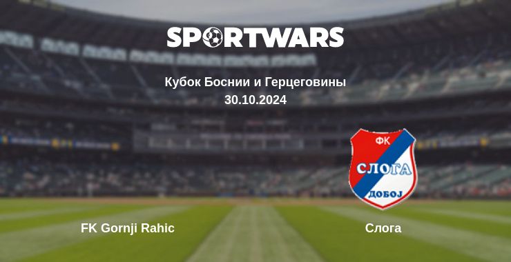 Где смотреть матч онлайн бесплатно FK Gornji Rahic - Слога