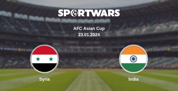 Where to watch the match Syria - India