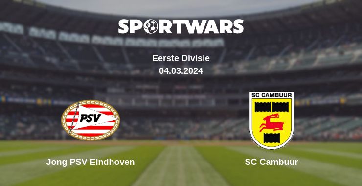 Where to watch the match Jong PSV Eindhoven - SC Cambuur