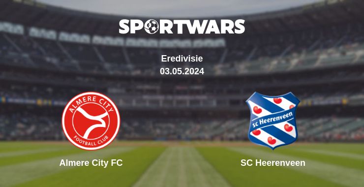 Where to watch the match Almere City FC - SC Heerenveen