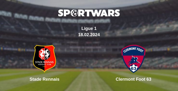 Where to watch the match Stade Rennais - Clermont Foot 63