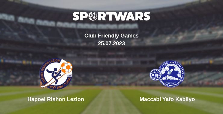 Where to watch the match Hapoel Rishon Lezion - Maccabi Yafo Kabilyo