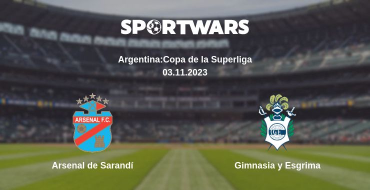 Where to watch the match Arsenal de Sarandí - Gimnasia y Esgrima