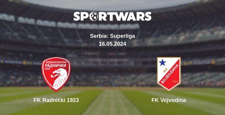 Where to watch the match FK Radnički 1923 - FK Vojvodina