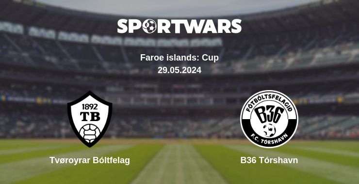 Where to watch the match Tvøroyrar Bóltfelag - B36 Tórshavn