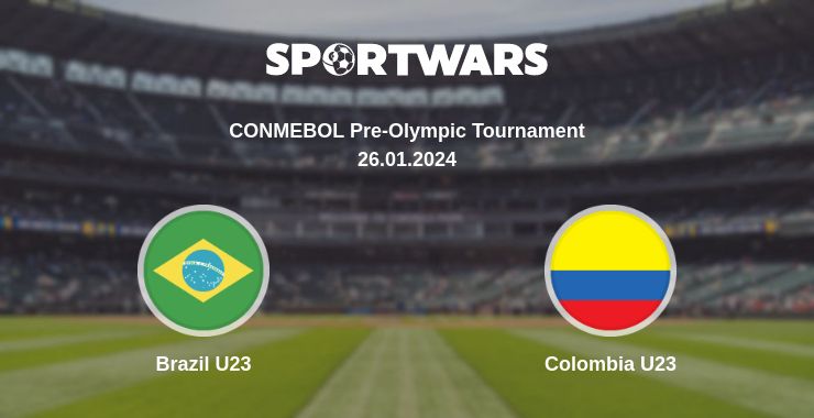 Where to watch the match Brazil U23 - Colombia U23