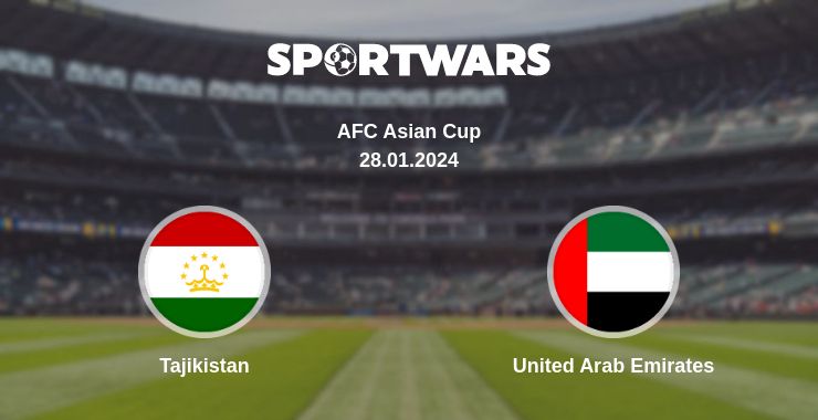 Where to watch the match Tajikistan - United Arab Emirates