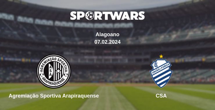 Where to watch the match Agremiação Sportiva Arapiraquense - CSA