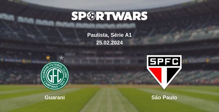 Where to watch the match Guarani - São Paulo