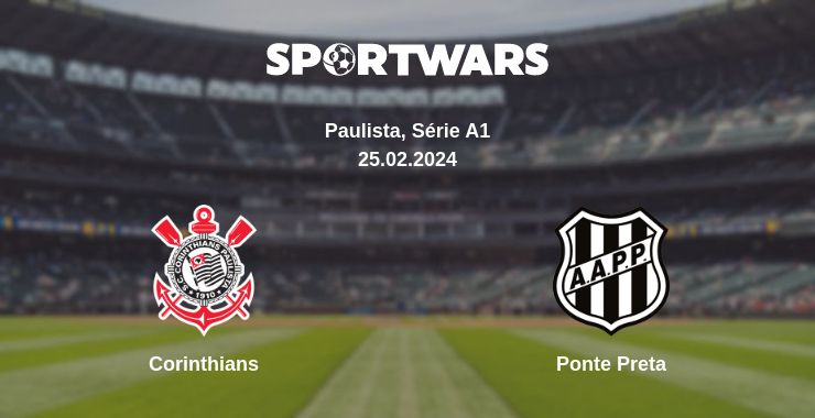 Where to watch the match Corinthians - Ponte Preta