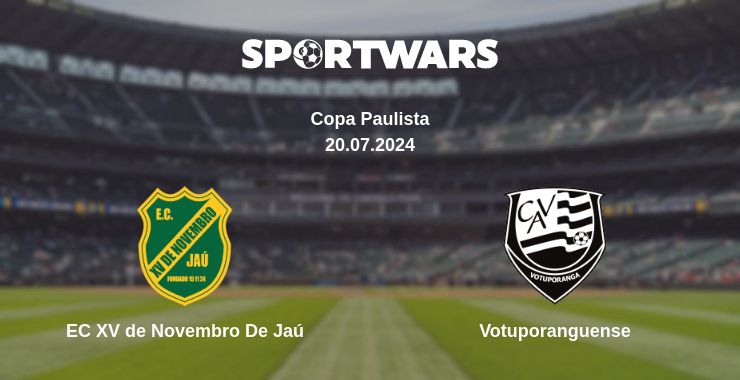 Where to watch the match EC XV de Novembro De Jaú - Votuporanguense