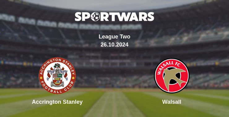 Where to watch the match Accrington Stanley - Walsall