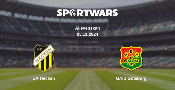 Where to watch the match BK Häcken - GAIS Göteborg