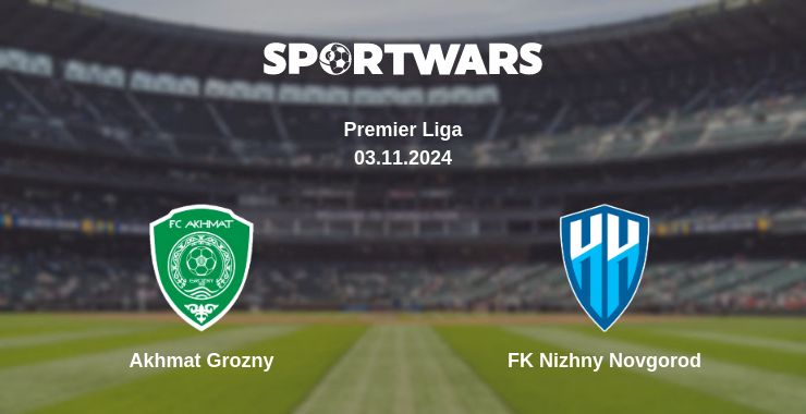 Where to watch the match Akhmat Grozny - FK Nizhny Novgorod