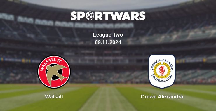 Where to watch the match Walsall - Crewe Alexandra