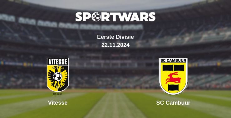 Where to watch the match Vitesse - SC Cambuur