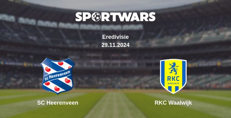 Where to watch the match SC Heerenveen - RKC Waalwijk