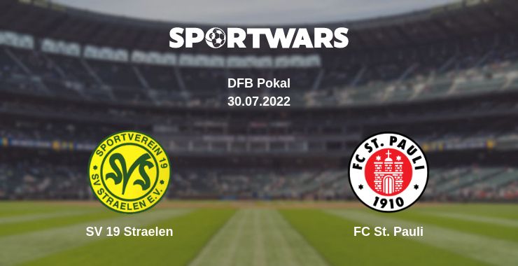 Where to watch the match SV 19 Straelen - FC St. Pauli