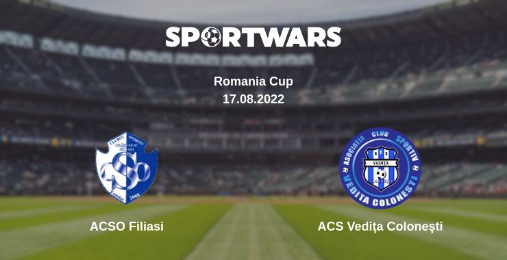 Where to watch the match ACSO Filiasi - ACS Vediţa Coloneşti