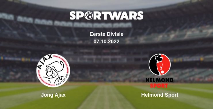 Where to watch the match Jong Ajax - Helmond Sport