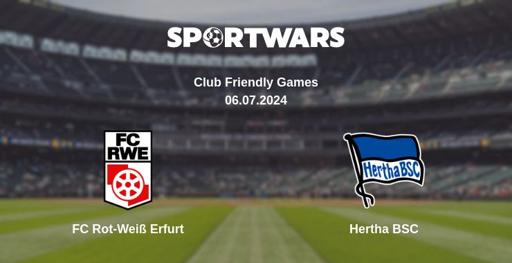 Where to watch the match FC Rot-Weiß Erfurt - Hertha BSC