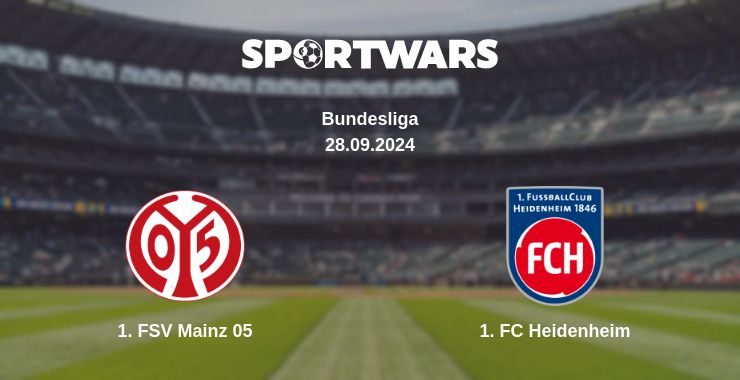 Where to watch the match 1. FSV Mainz 05 - 1. FC Heidenheim