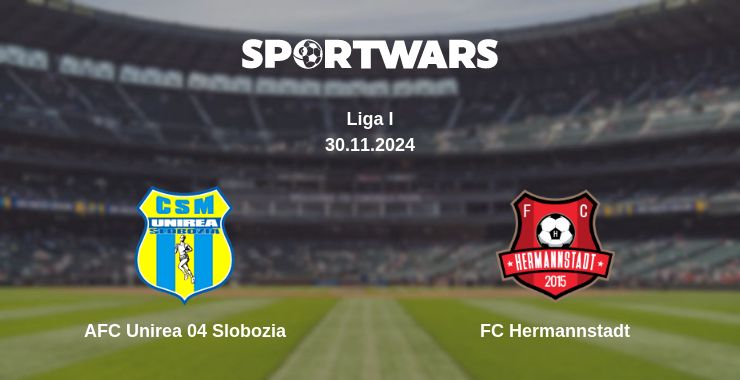 Where to watch the match AFC Unirea 04 Slobozia - FC Hermannstadt