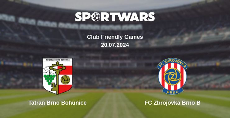 Where to watch the match Tatran Brno Bohunice - FC Zbrojovka Brno B