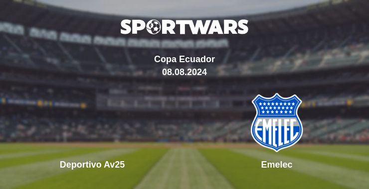 Where to watch the match Deportivo Av25 - Emelec