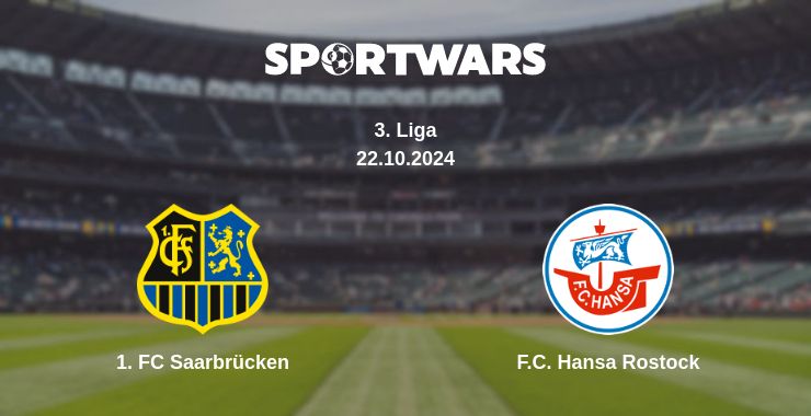 Where to watch the match 1. FC Saarbrücken - F.C. Hansa Rostock