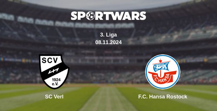 Where to watch the match SC Verl - F.C. Hansa Rostock