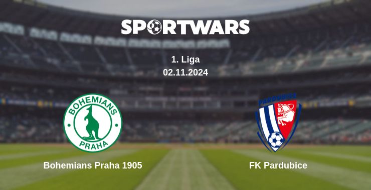 Where to watch the match Bohemians Praha 1905 - FK Pardubice