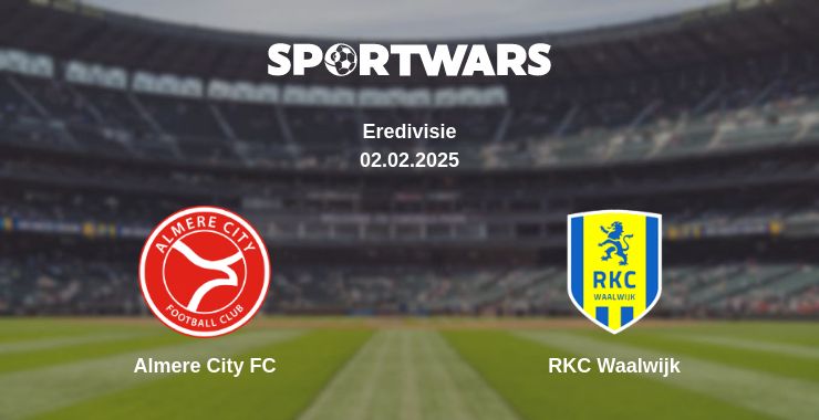 Where to watch the match Almere City FC - RKC Waalwijk