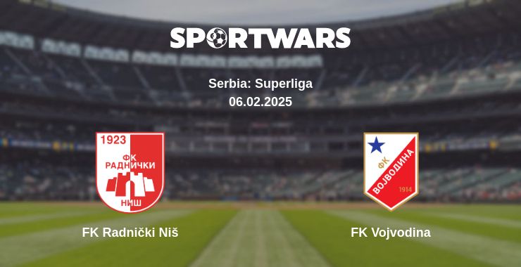 Where to watch the match FK Radnički Niš - FK Vojvodina