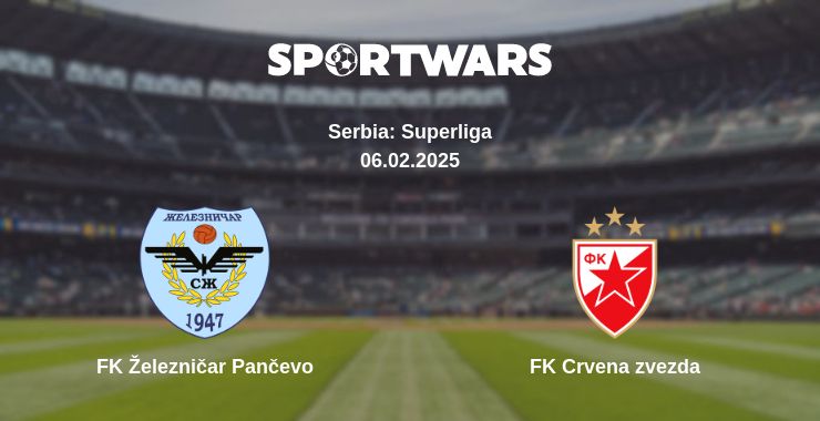 Where to watch the match FK Železničar Pančevo - FK Crvena zvezda