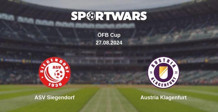 Where to watch the match ASV Siegendorf - Austria Klagenfurt