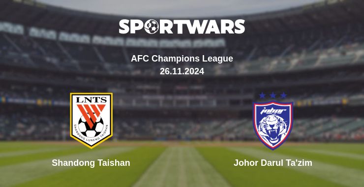 Where to watch the match Shandong Taishan - Johor Darul Ta'zim