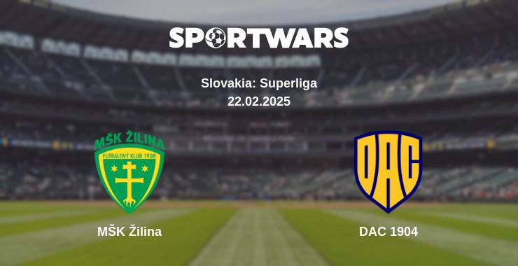 Where to watch the match MŠK Žilina - DAC 1904