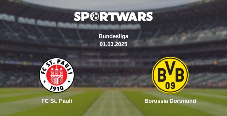 Where to watch the match FC St. Pauli - Borussia Dortmund