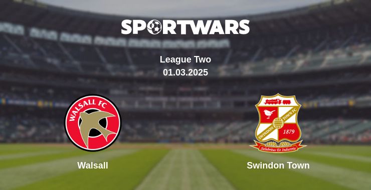 Where to watch the match Walsall - Swindon Town